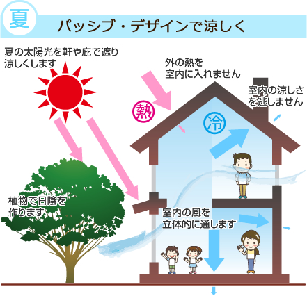 夏 パッシブ・デザインで涼しく